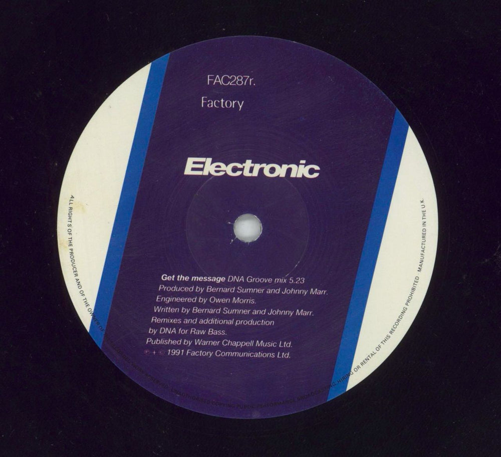 Electronic Get The Message (DNA Remixes) UK 12" vinyl single (12 inch record / Maxi-single) 5016839132879