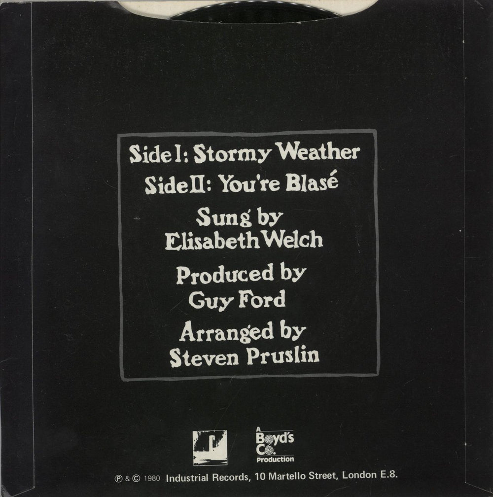 Elisabeth Welch Stormy Weather UK 7" vinyl single (7 inch record / 45)