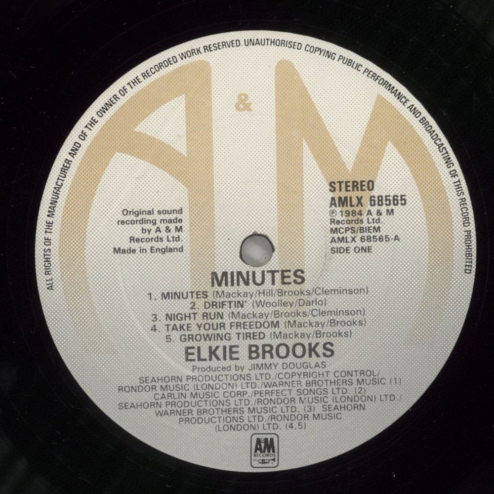 Elkie Brooks Minutes - Shrink + Insert UK Promo vinyl LP album (LP record) EKBLPMI877064