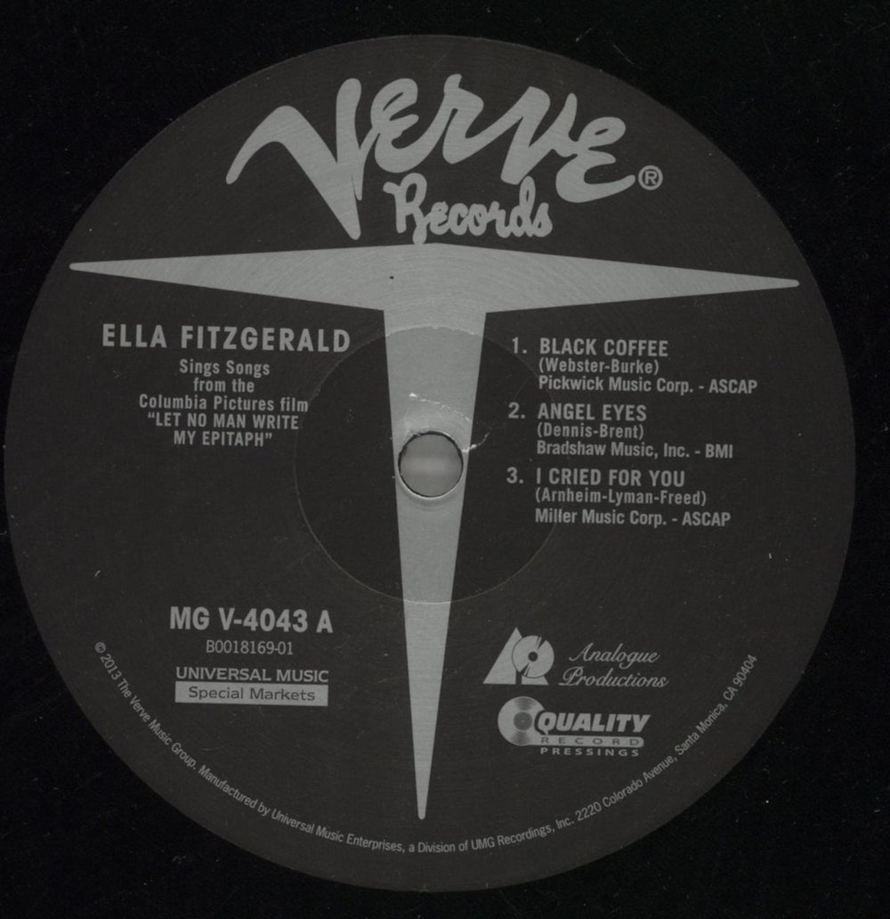 Ella Fitzgerald Let No Man Write My Epitaph - 200gm Vinyl US 2-LP vinyl record set (Double LP Album) EFZ2LLE868677