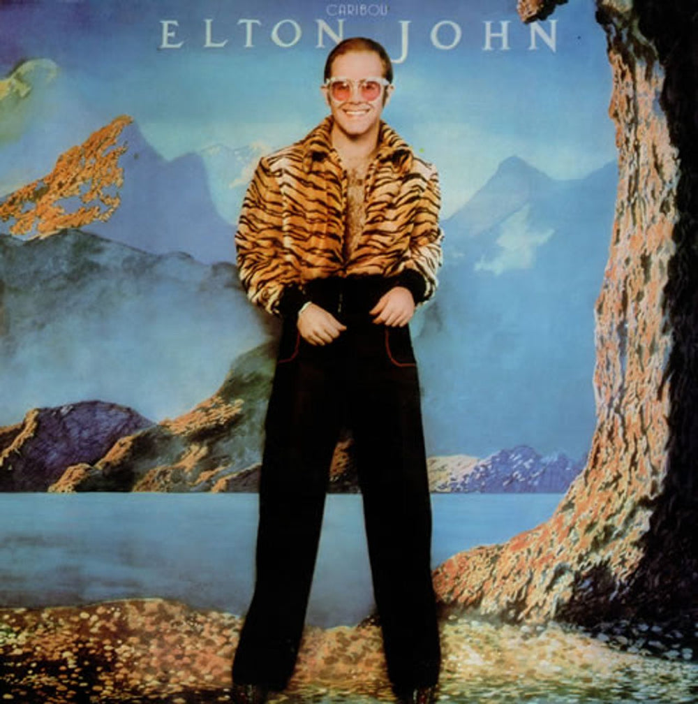 Elton John Caribou - Turquoise Vinyl UK vinyl LP album (LP record) DJLPH439