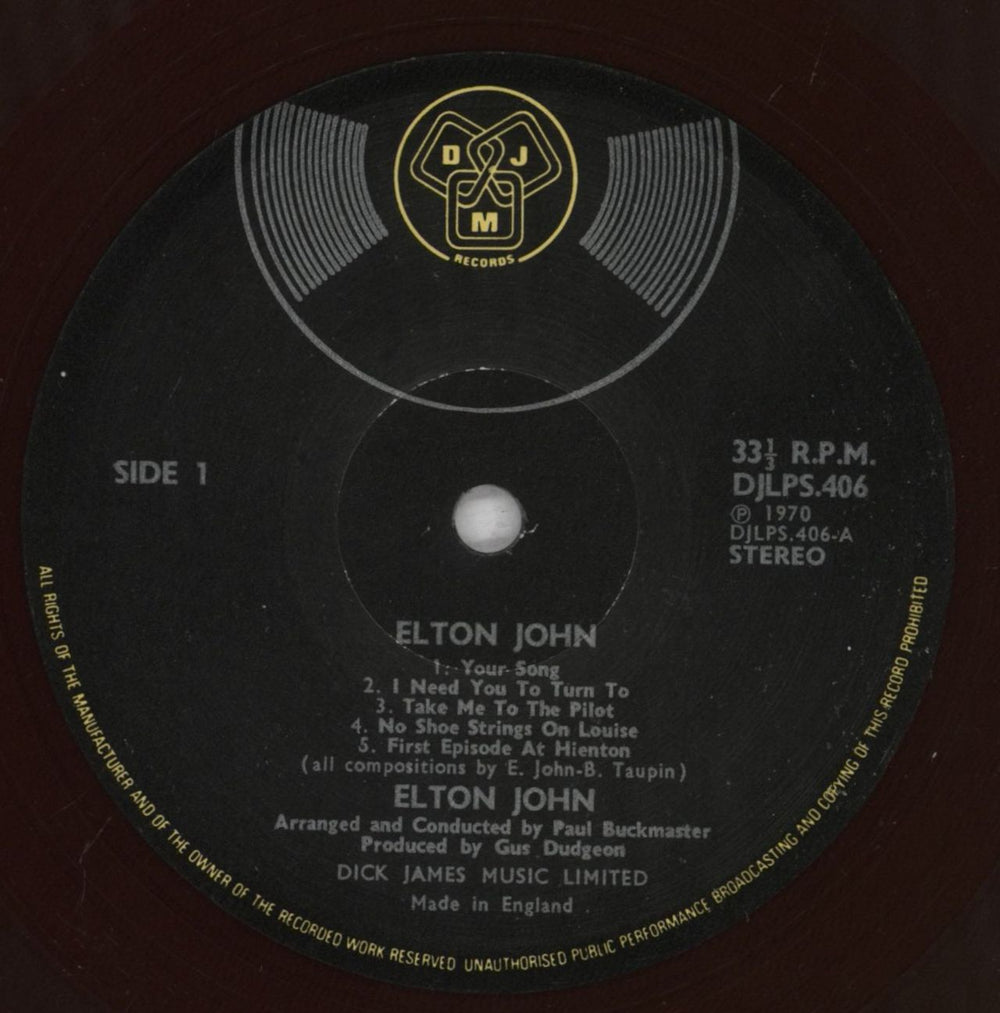 Elton John Elton John - 1st - Blue - EX UK vinyl LP album (LP record) JOHLPEL813862