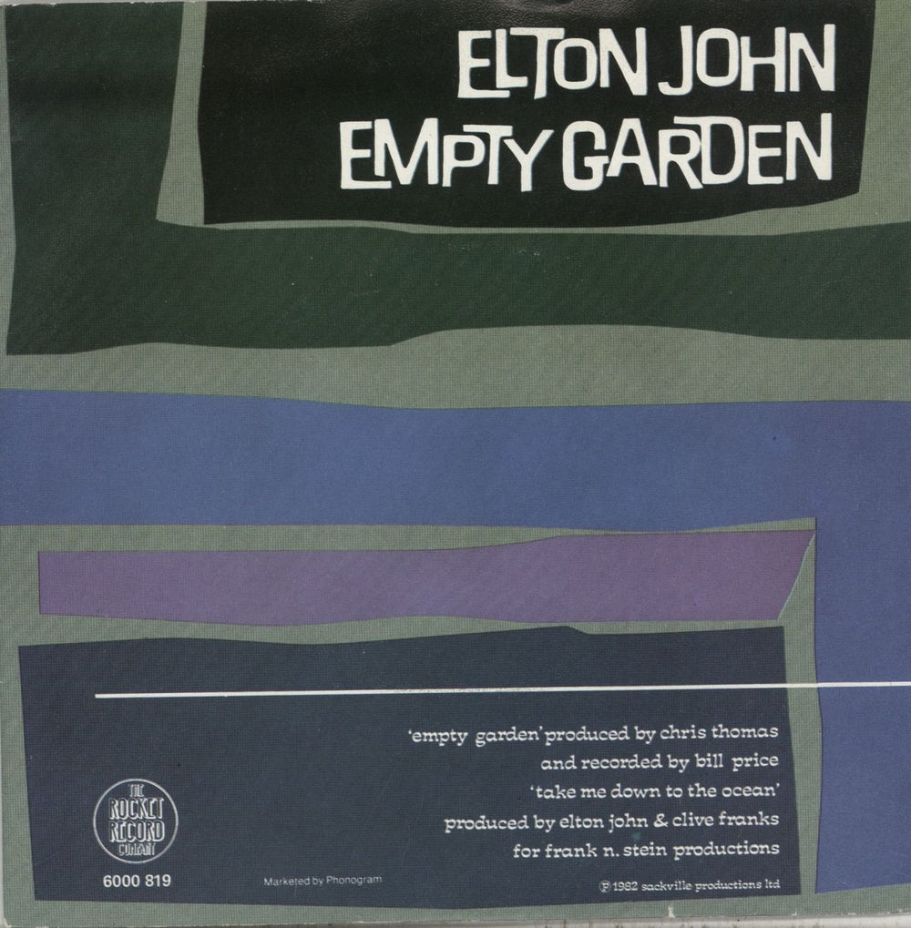 Elton John Empty Garden Dutch 7" vinyl single (7 inch record / 45)