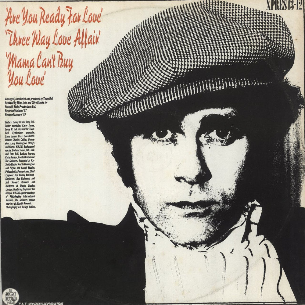 Elton John The Thom Bell Sessions '77 UK 12" vinyl single (12 inch record / Maxi-single)