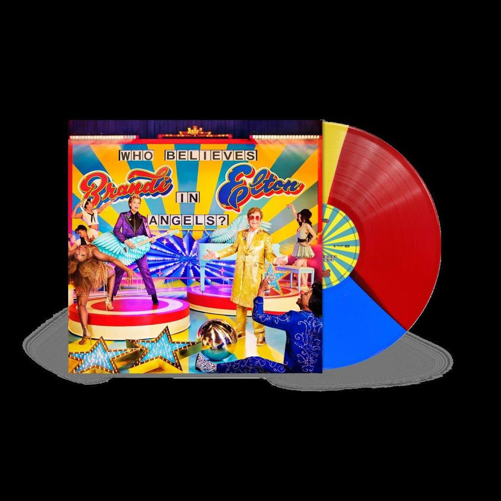 Elton John Who Believes In Angels? - Red, Blue & Yellow Tri-Colour Vinyl - Sealed UK vinyl LP album (LP record) EMIV2124