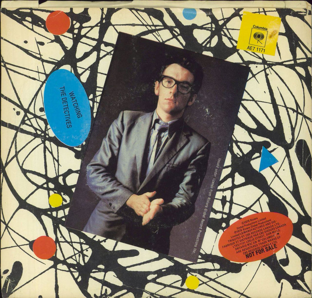 Elvis Costello Accidents Will Happen / Alison Canadian Promo 7" vinyl single (7 inch record / 45)