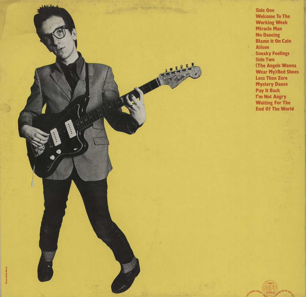 Elvis Costello My Aim Is True - Yellow back UK vinyl LP album (LP record)