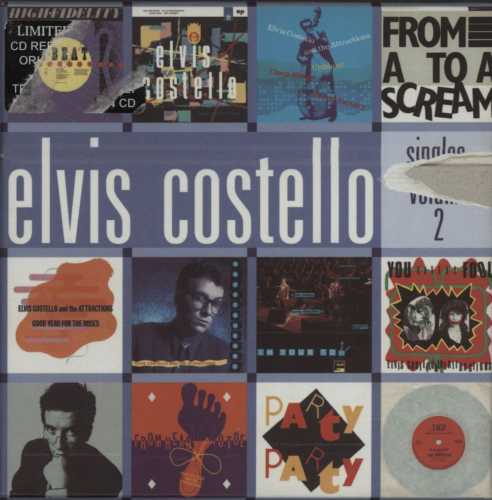 Elvis Costello Singles, Volume 2 - 12 x CD Single Box - EX UK CD Single Box Set ELVISBOX102