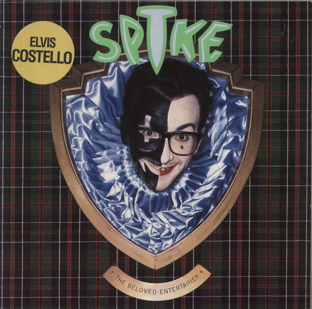 Elvis Costello Spike + Hype Sticker UK vinyl LP album (LP record) WX238