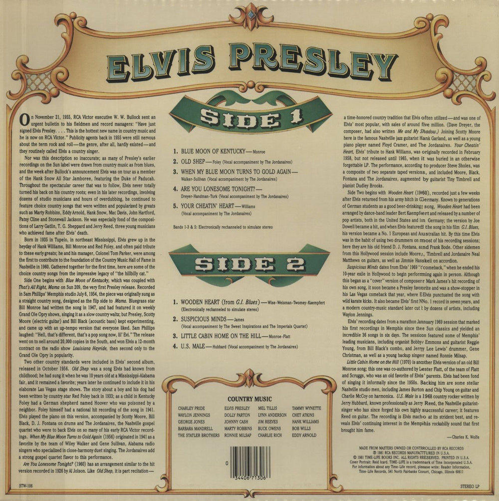 Elvis Presley Country Music - Sealed US vinyl LP album (LP record)