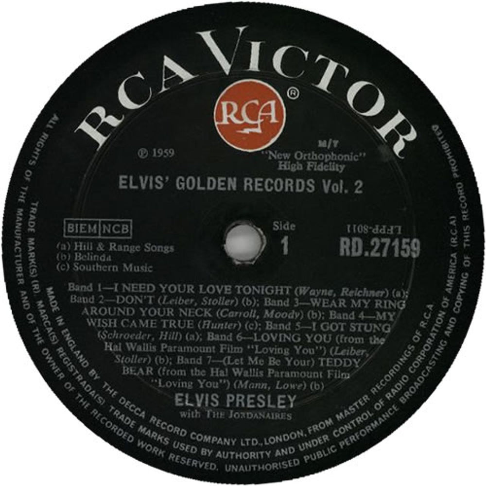 Elvis Presley Elvis' Golden Records Vol. 2 - Red Spot - EX UK vinyl LP album (LP record) ELVLPEL529373