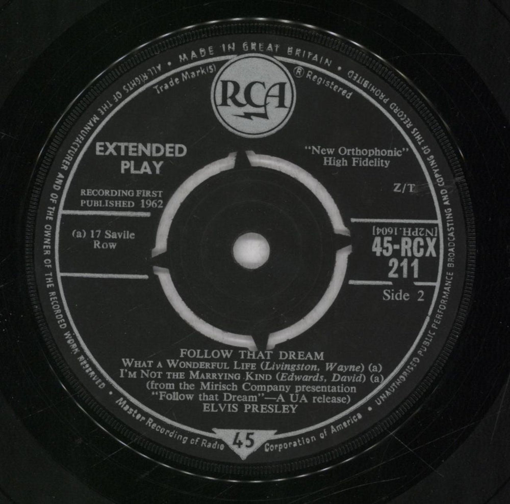 Elvis Presley Follow That Dream EP - 1st - EX UK 7" vinyl single (7 inch record / 45)