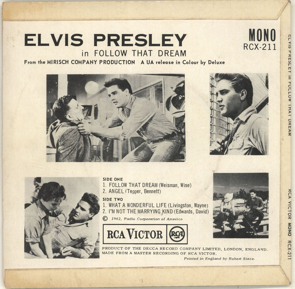 Elvis Presley Follow That Dream EP - 1st - EX UK 7" vinyl single (7 inch record / 45) ELV07FO61071