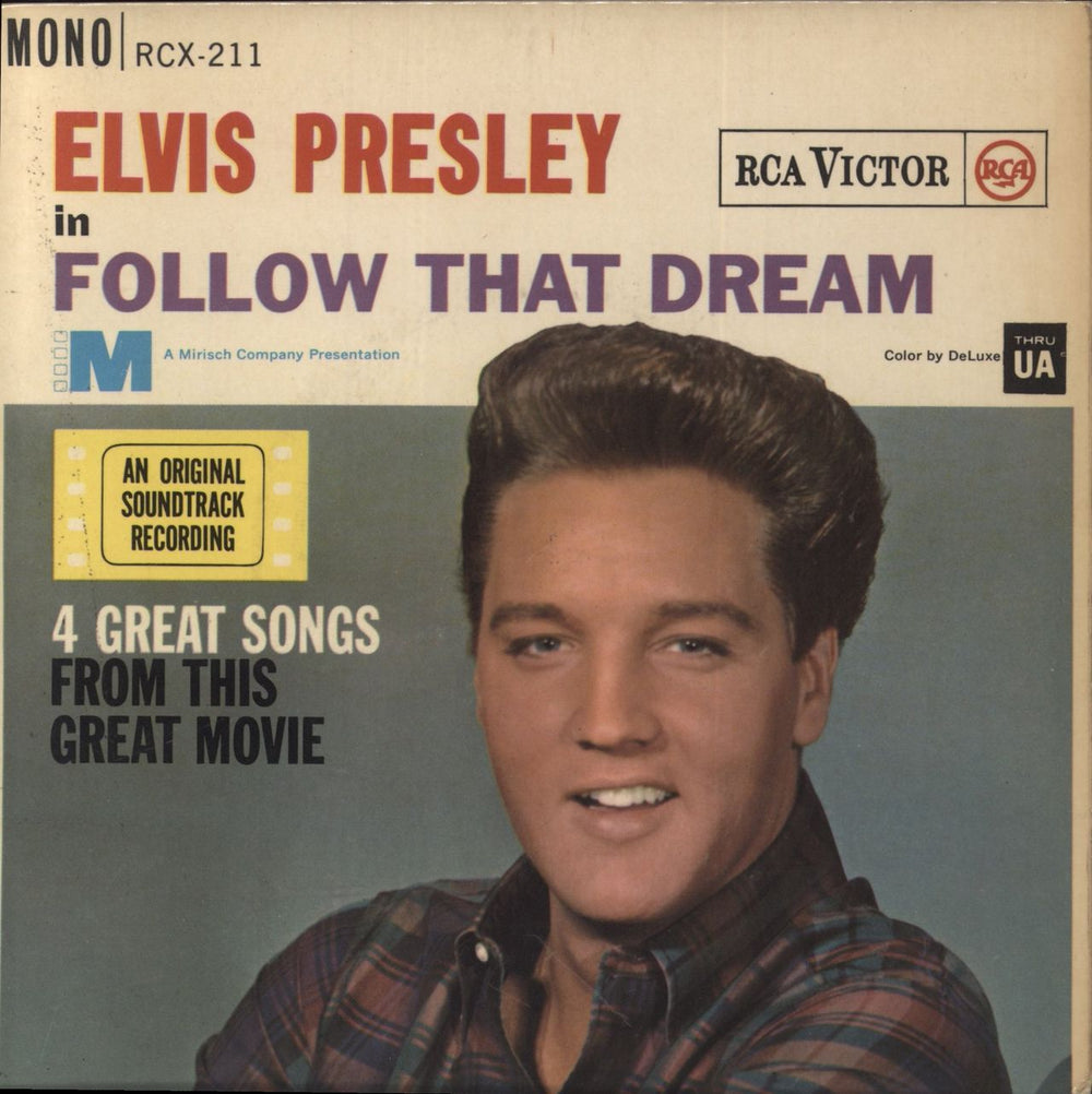 Elvis Presley Follow That Dream EP - 1st - VG UK 7" vinyl single (7 inch record / 45) RCX-211