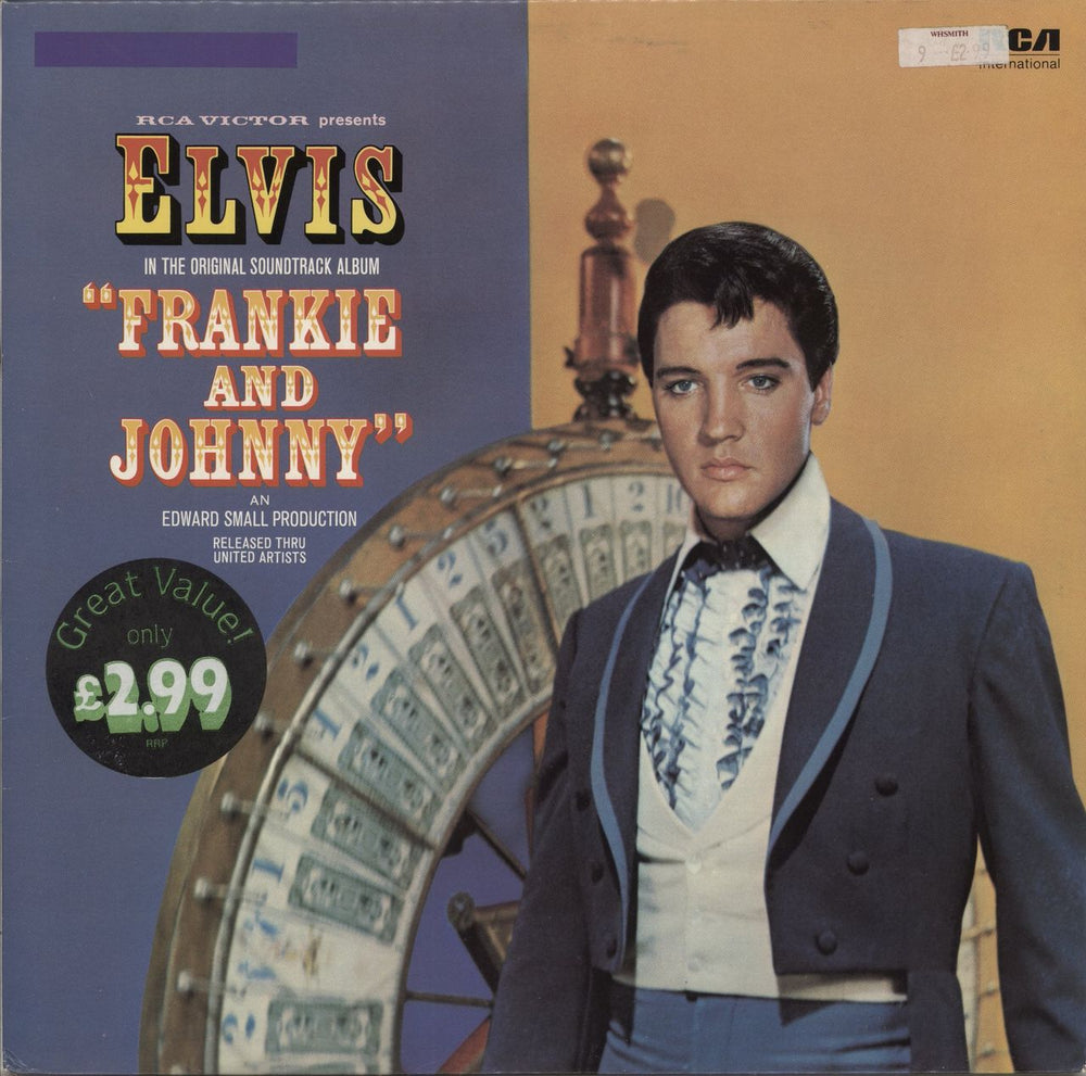 Elvis Presley Frankie And Johnny - Price Sticker UK vinyl LP album (LP record) INTS5036