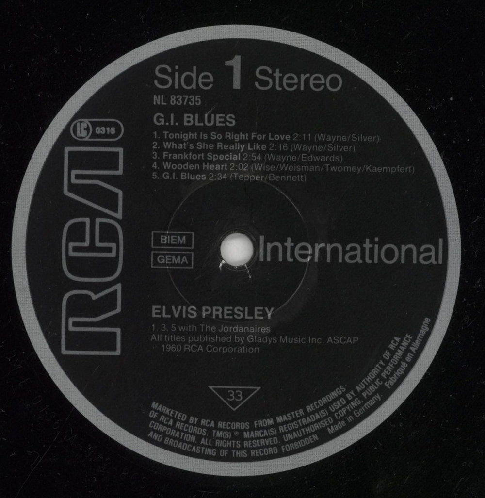 Elvis Presley G.I. Blues UK vinyl LP album (LP record) ELVLPGI369488