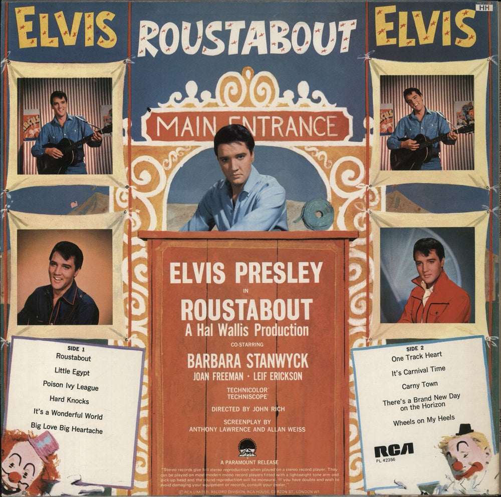 Elvis Presley Roustabout UK vinyl LP album (LP record)