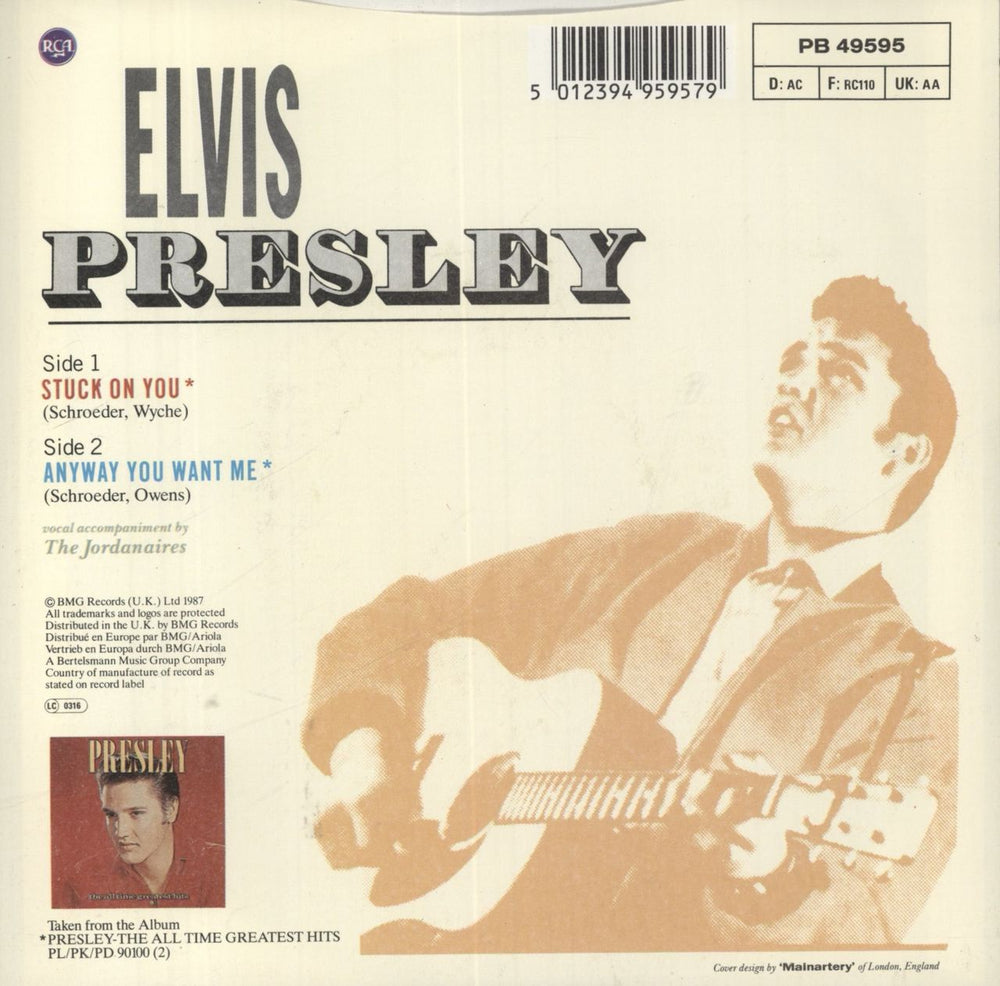 Elvis Presley Stuck On You UK 7" vinyl single (7 inch record / 45) 5012394959579