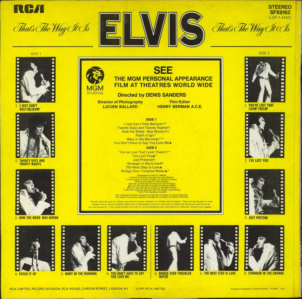 Elvis Presley That's The Way It Is UK vinyl LP album (LP record)