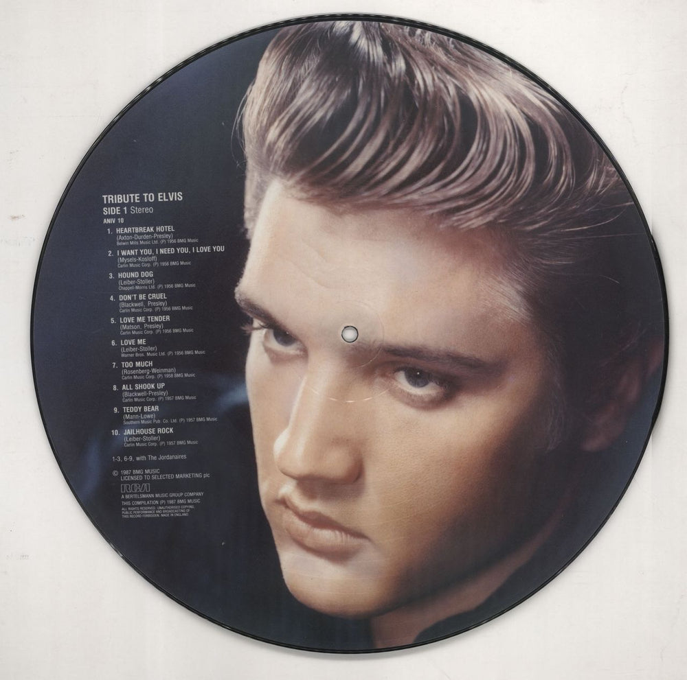 Elvis Presley Tribute To Elvis 1 & 2 - VG UK picture disc LP (vinyl picture disc album) ANIV10