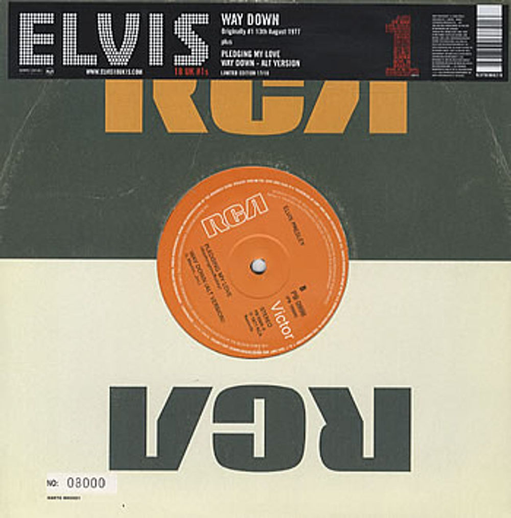 Elvis Presley Way Down [Numbered] UK 10" vinyl single (10 inch record) 82876666821