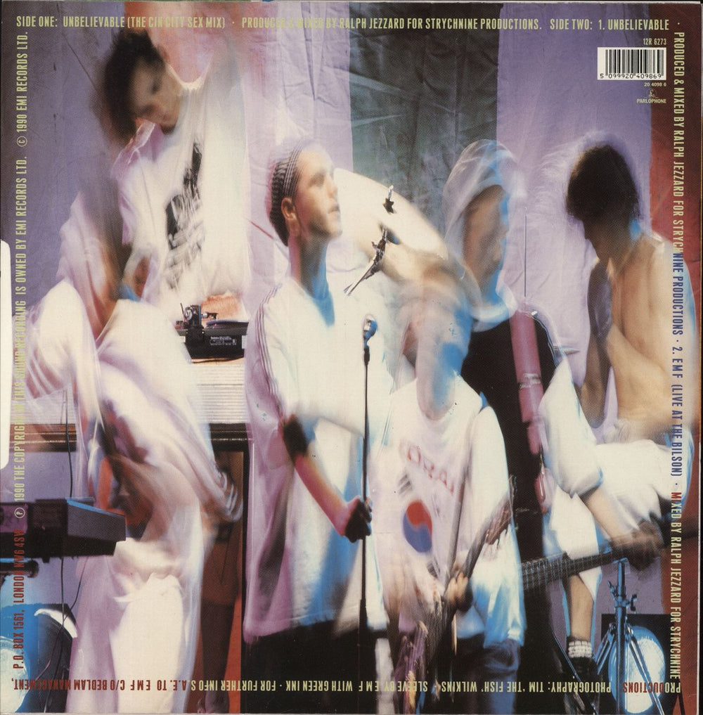 EMF Unbelievable UK 12" vinyl single (12 inch record / Maxi-single) 5099920409869