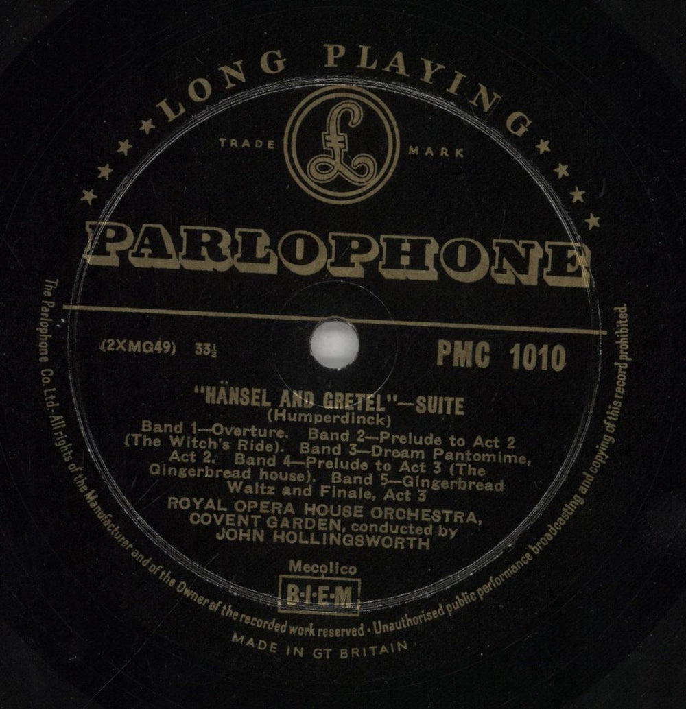 Engelbert Humperdinck (Composer) Humperdinck: "Hänsel And Gretel" Suite / Greig: "Sigurd Jorsalfar" Suite And Two Elegiac Melodies UK vinyl LP album (LP record) HVMLPHU854746