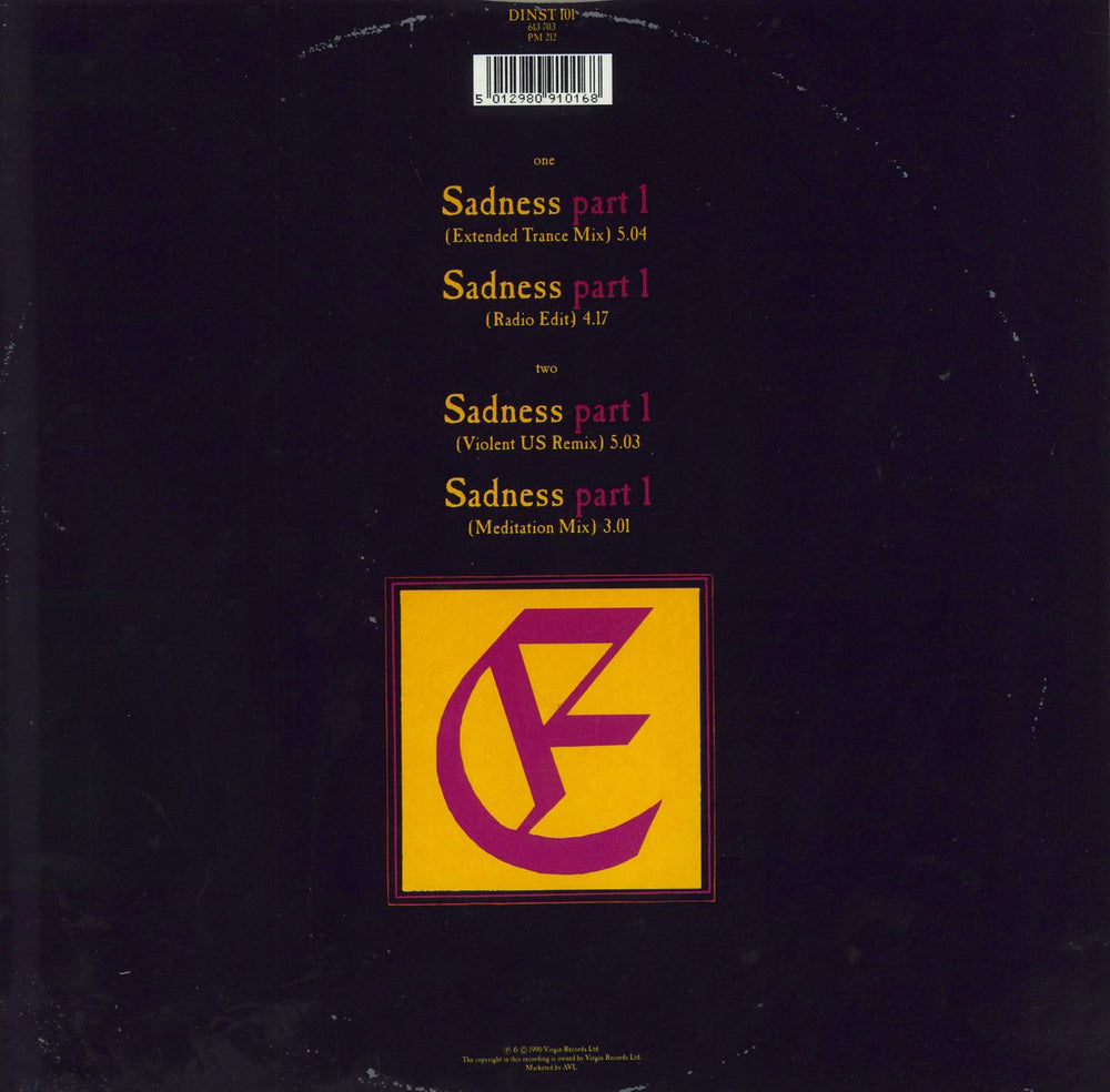 Enigma Sadness - EX UK 12" vinyl single (12 inch record / Maxi-single) 5012980910168