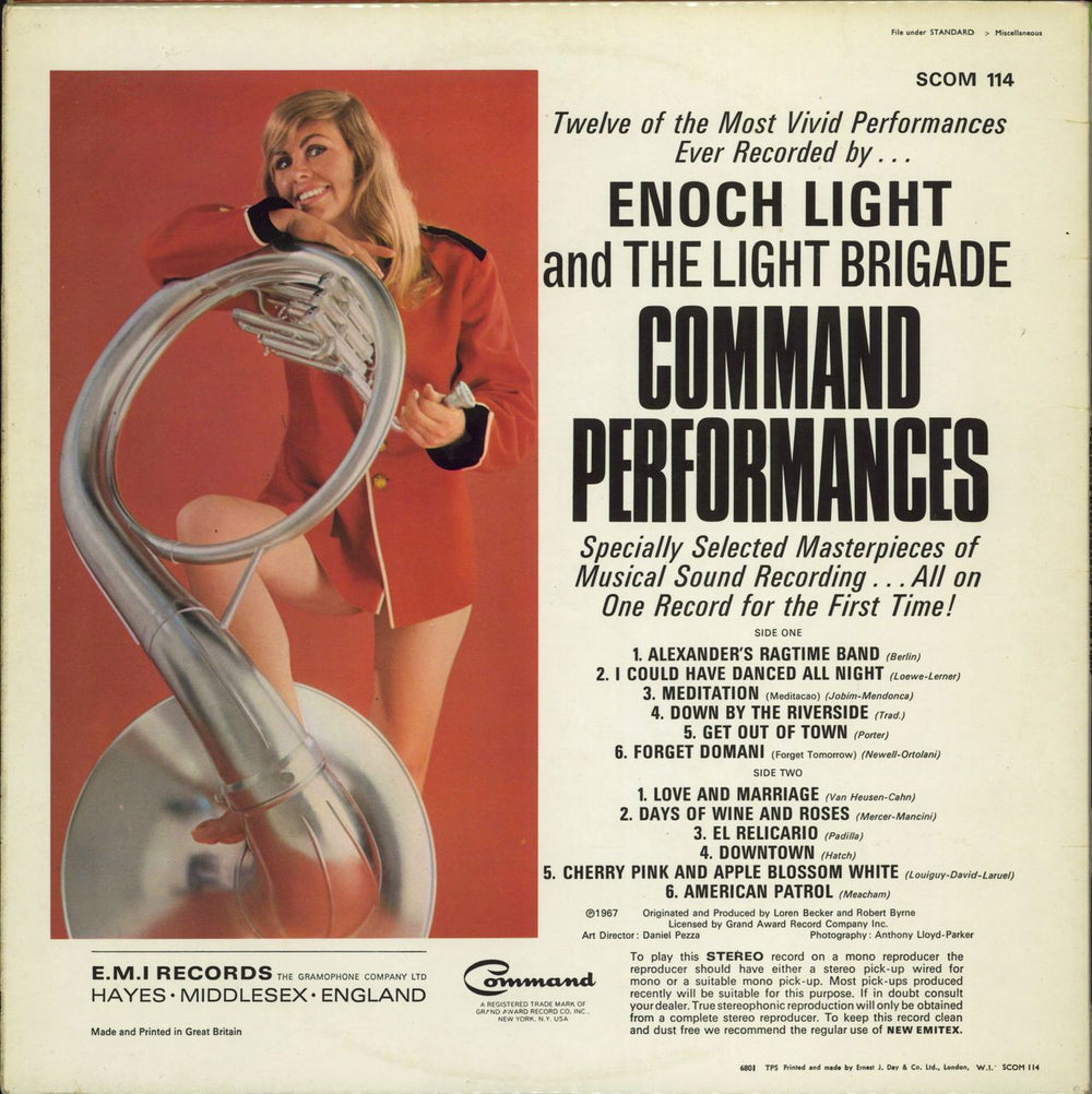 Enoch Light Command Performances UK vinyl LP album (LP record)