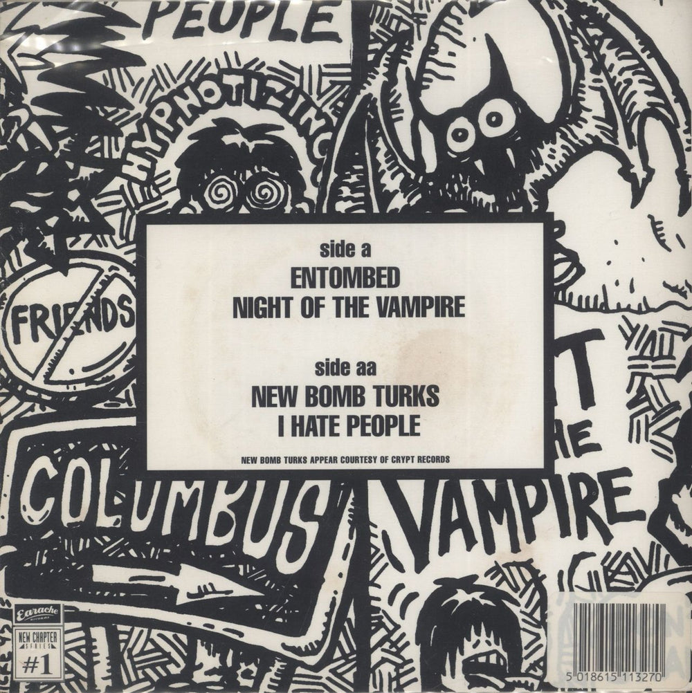 Entombed Night Of The Vampire/ I Hate People UK 7" vinyl single (7 inch record / 45) 5018615113270