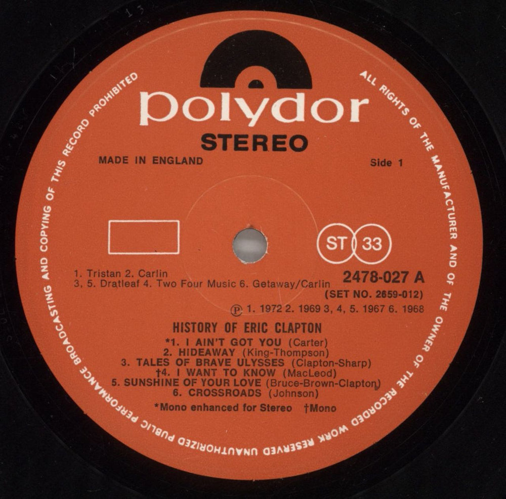 Eric Clapton History Of Eric Clapton - Stickered - EX UK 2-LP vinyl record set (Double LP Album) CLP2LHI764634