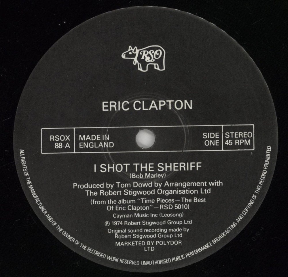 Eric Clapton I Shot The Sheriff + p/s UK 12" vinyl single (12 inch record / Maxi-single) CLP12IS35303