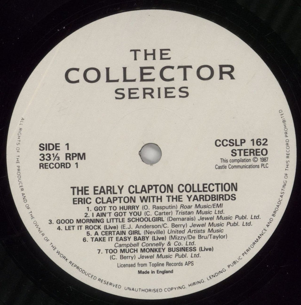 Eric Clapton The Early Clapton Collection UK 2-LP vinyl record set (Double LP Album) CLP2LTH550090