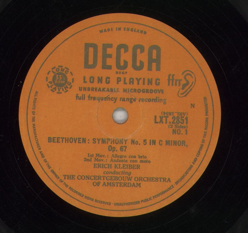 Erich Kleiber Beethoven: Symphony No. 5 In C Minor Op. 67 UK vinyl LP album (LP record) 2Y3LPBE763508