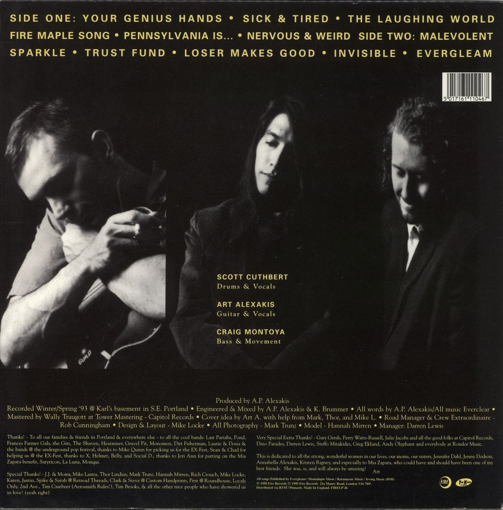 Everclear World Of Noise - Clear Vinyl UK vinyl LP album (LP record) 5017161110467