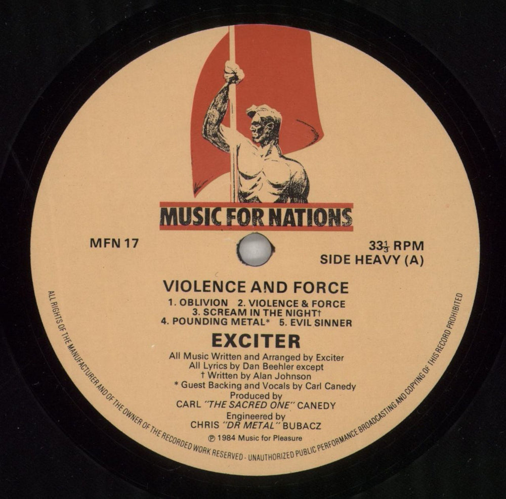 Exciter Violence & Force UK vinyl LP album (LP record) EX0LPVI674387