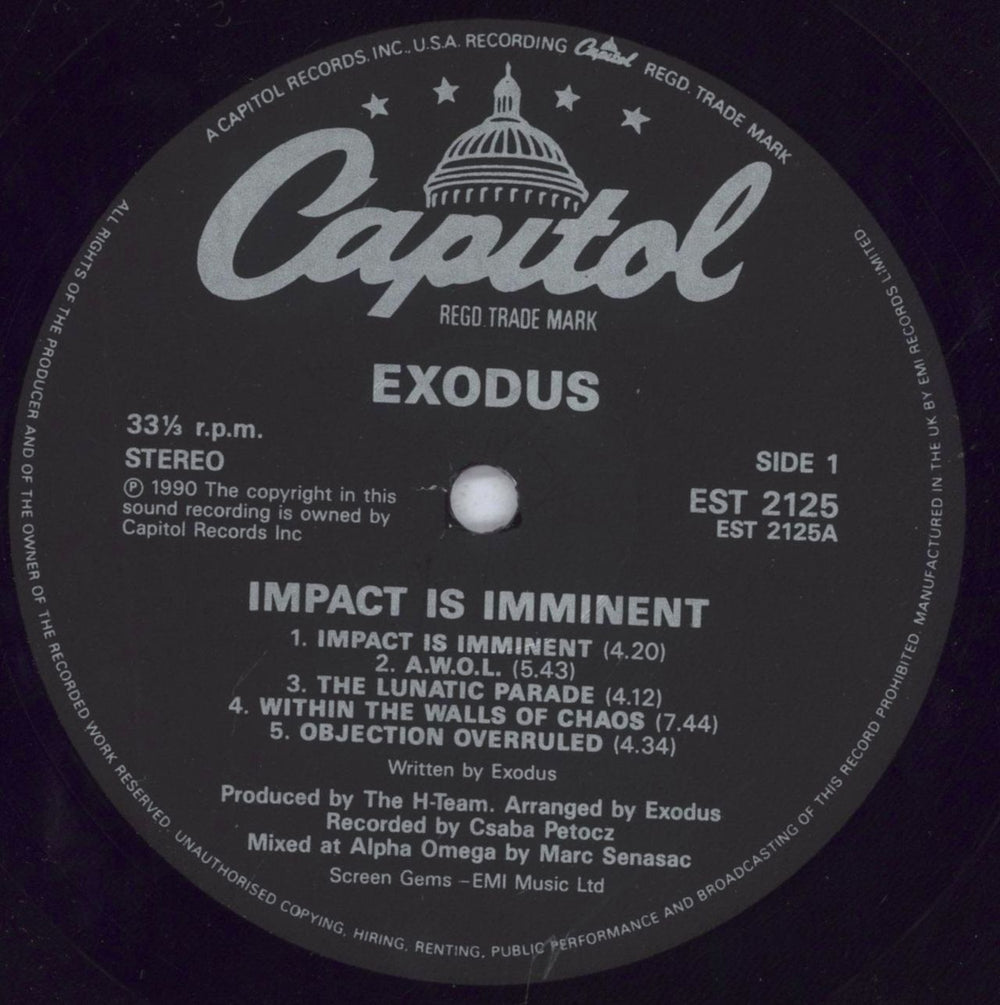 Exodus Impact Is Imminent UK vinyl LP album (LP record) EX-LPIM391609