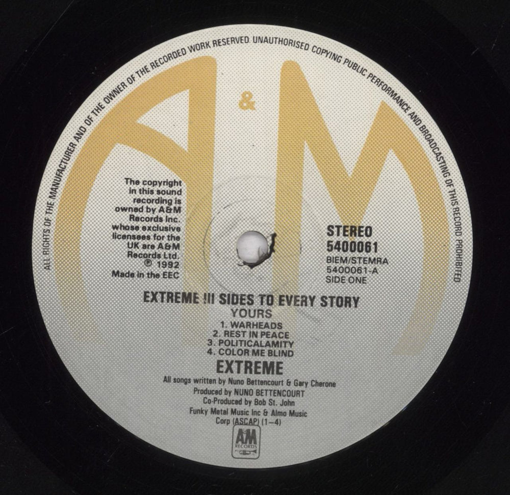 Extreme III Sides To Every Story - VG UK 2-LP vinyl record set (Double LP Album) EXT2LII834581