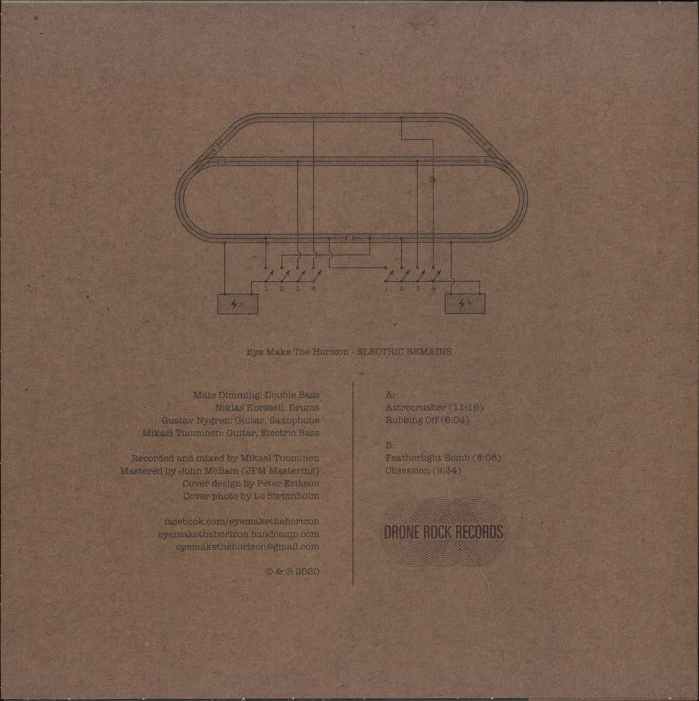Eye Make The Horizon Electric Remains - Transparent Red & Black Marble Vinyl UK vinyl LP album (LP record)