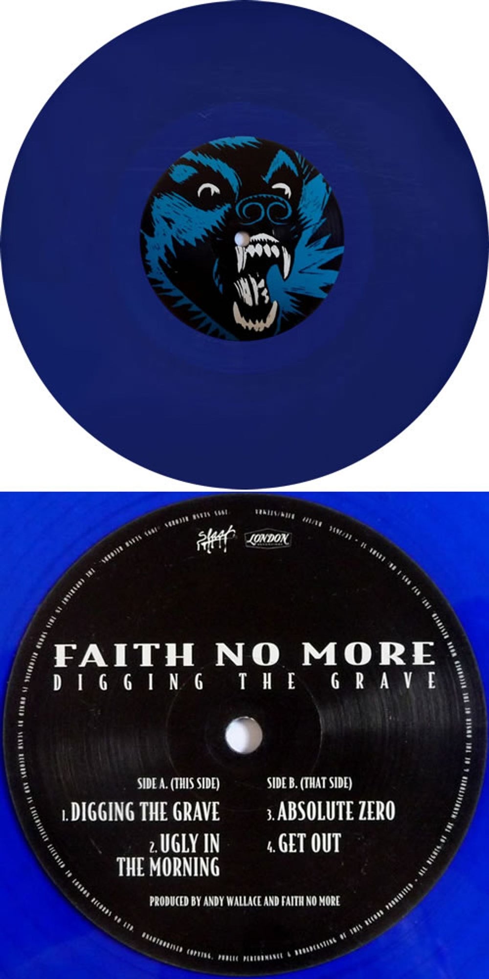 Faith No More Digging The Grave - Blue Vinyl - EX UK 12" vinyl single (12 inch record / Maxi-single) FNM12DI606748