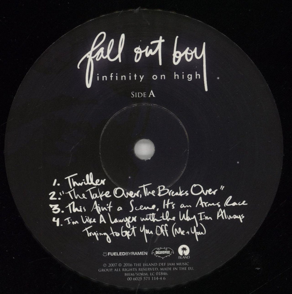 Fall Out Boy Infinity On High - 180gm UK 2-LP vinyl record set (Double LP Album) FOL2LIN848591