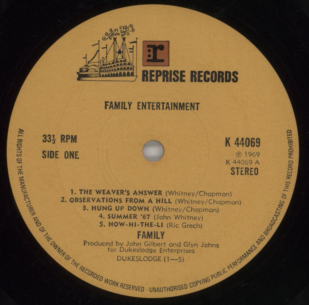 Family Family Entertainment UK vinyl LP album (LP record) FMLLPFA704124