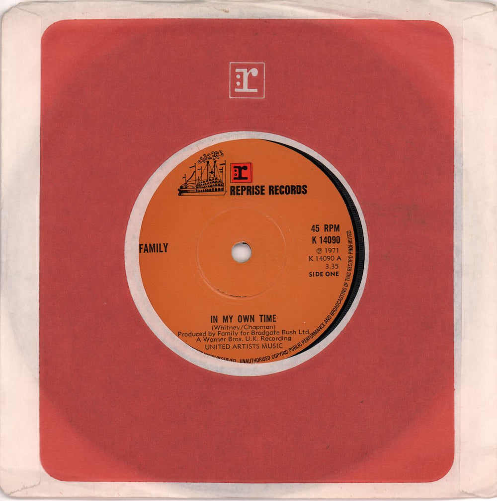 Family In My Own Time - Solid UK 7" vinyl single (7 inch record / 45) K14090