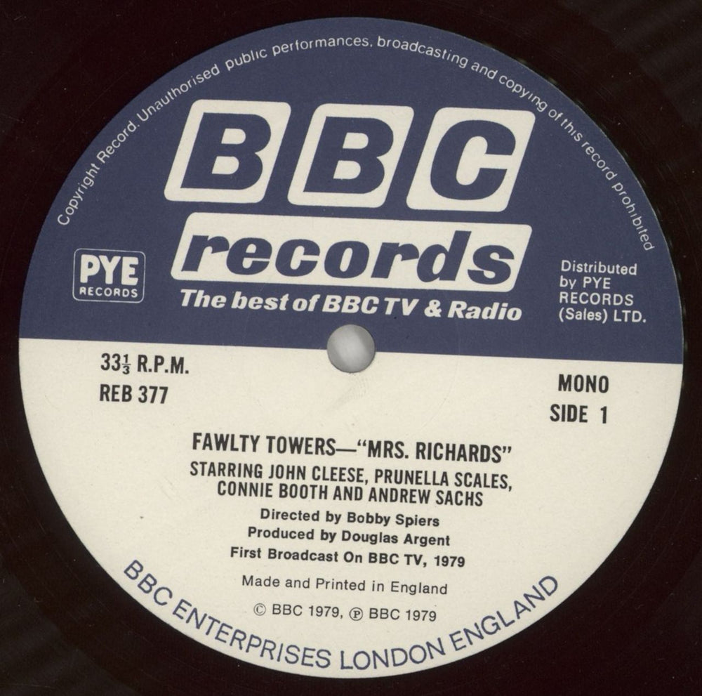 Fawlty Towers Fawlty Towers UK vinyl LP album (LP record) FTYLPFA251074