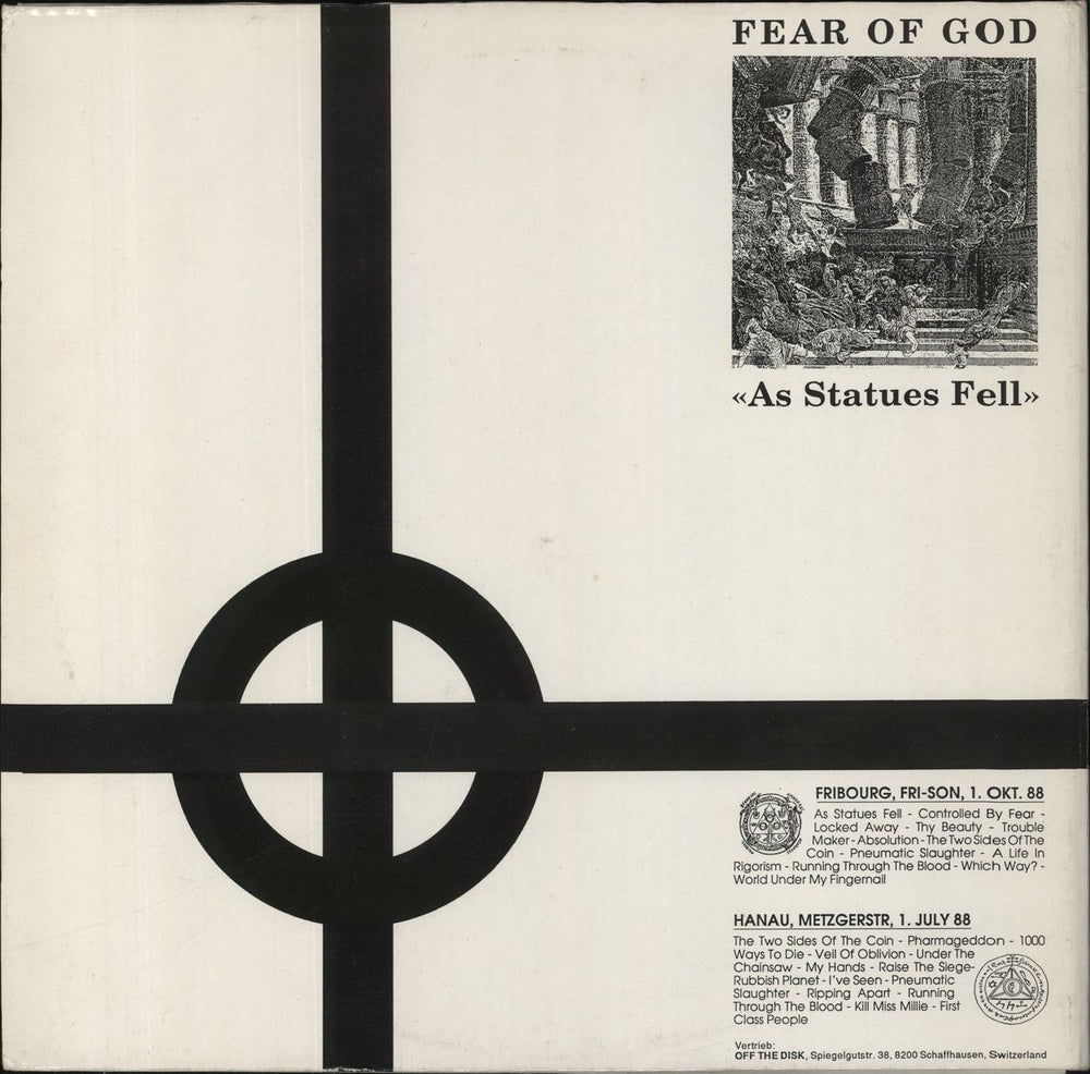 Fear Of God As Statues Fell Swiss vinyl LP album (LP record)