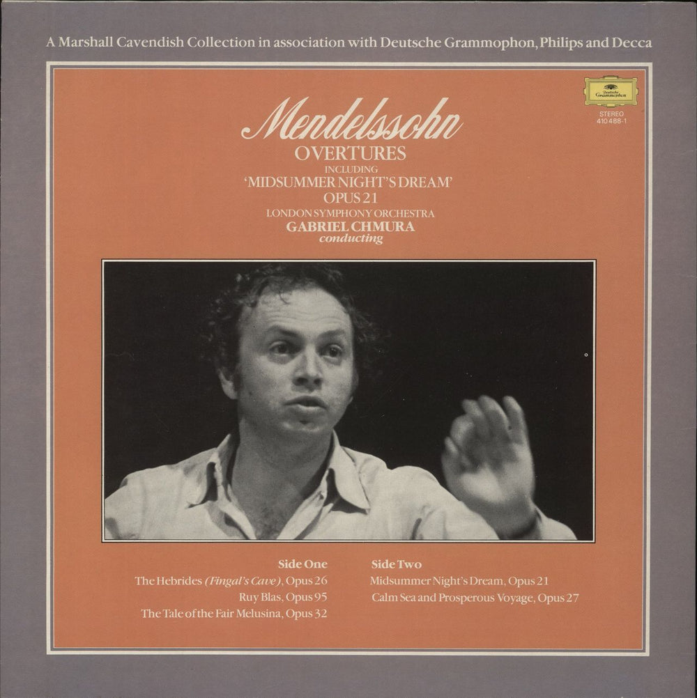 Felix Mendelssohn Overtures including Midsummer Night's Dream, Opus 21 UK vinyl LP album (LP record)