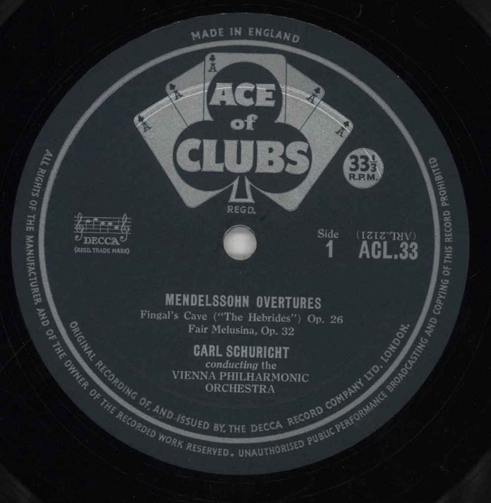 Felix Mendelssohn Overtures UK vinyl LP album (LP record) M2BLPOV854554