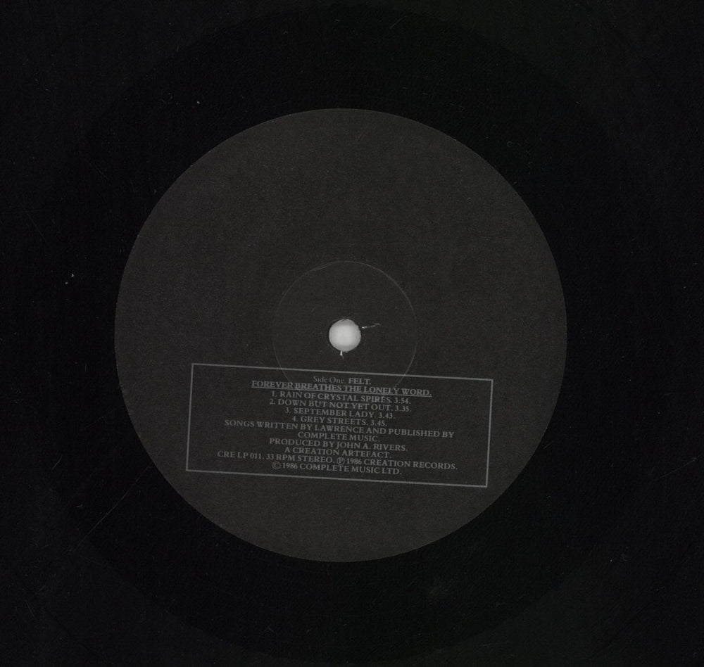 Felt Forever Breathes The Lonely Word UK vinyl LP album (LP record) FLTLPFO287861