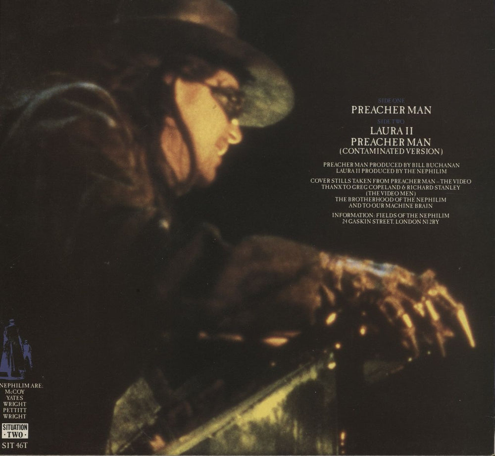 Fields Of The Nephilim Preacher Man  - EX UK 12" vinyl single (12 inch record / Maxi-single)