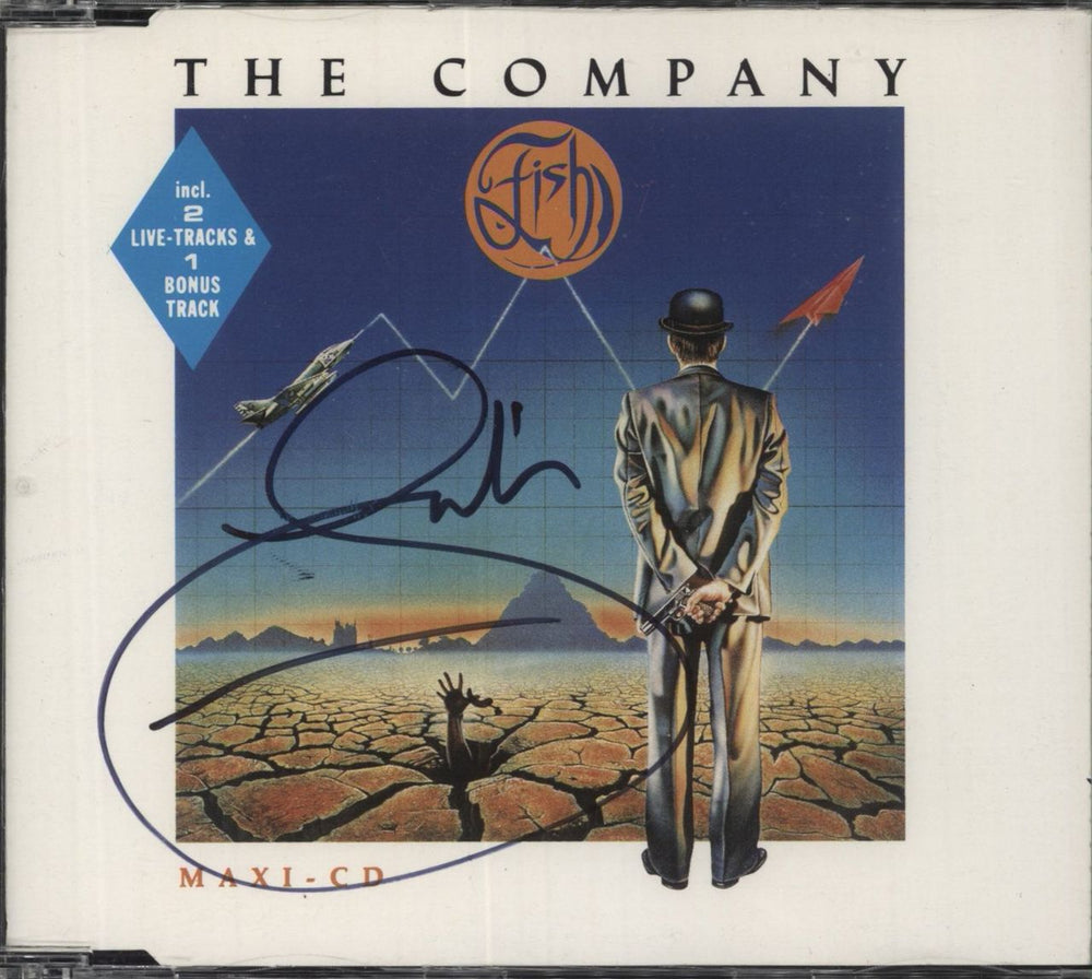Fish The Company - Autographed German CD single (CD5 / 5") CDP560-203946-2